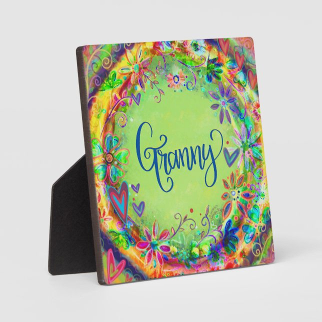 Plaque Photo Joli Boho Floral Granny Inspirivity (Recto)