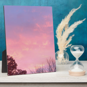 Plaque Photo Joli coucher de soleil dans le parc EASEL