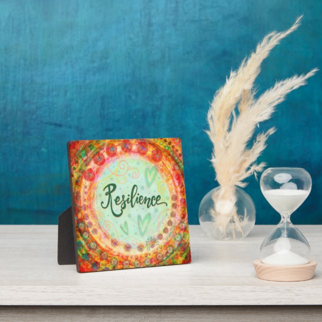Plaque Photo Joli Pastel Floral Boho Résilience Moderne (Insitu)