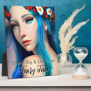 Plaque Photo Jolie fille enchantée avec des fleurs Conte de f