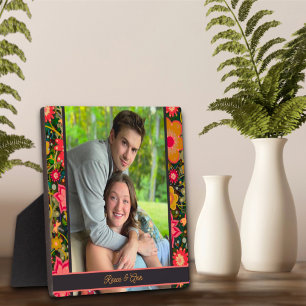 Plaque Photo Jolie libellule florale Nom Customisé photo