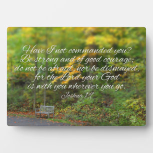 Plaque Photo Josué 1:9 Bible Verse Écriture chrétienne