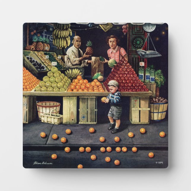Plaque Photo Jouet et oranges (Devant)