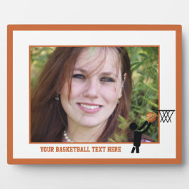 Plaque Photo Joueur de basket-ball avec balle personnalisée