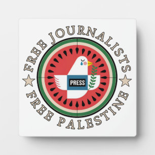 Plaque Photo Journalistes libres Palestine libre