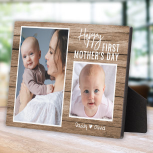 Plaque Photo Joyeuse première fête des mères Nouvelle maman Boi