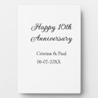 Joyeux 10ème anniversaire de mariage simple nom mi