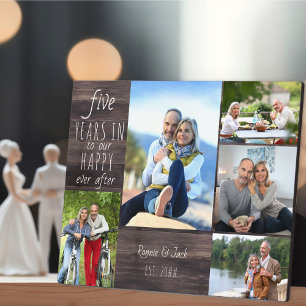 Plaque Photo Joyeux 5e anniversaire de mariage photo