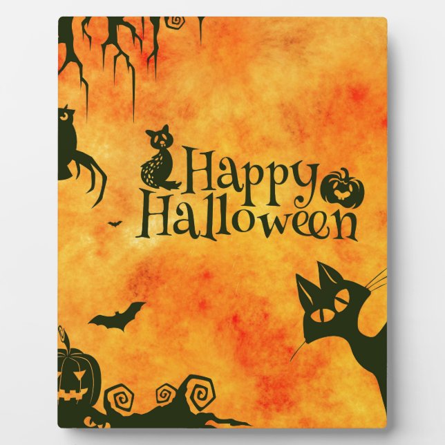 Plaque Photo joyeux alloween (Devant)