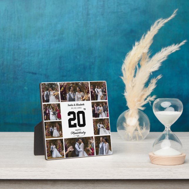 Plaque Photo Joyeux Anniversaire 10 Photos Collage (Insitu)