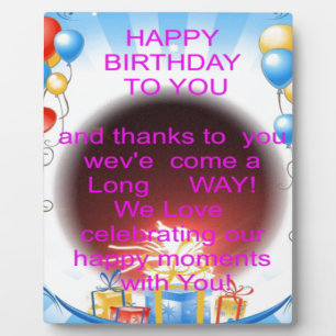 Plaque Photo Joyeux anniversaire à vous Art Imprimer