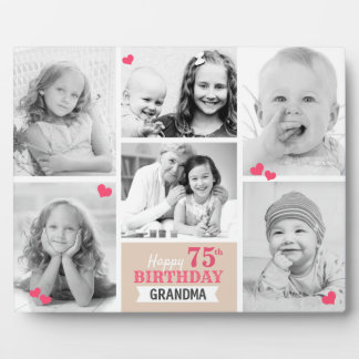 Plaque Photo Joyeux Anniversaire grand-mère Collage photo perso