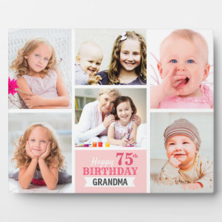 Plaque Photo Joyeux Anniversaire grand-mère Collage photo perso