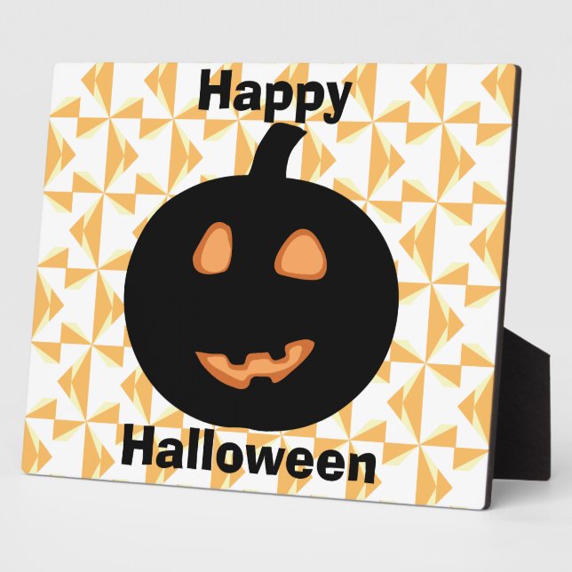 Plaque Photo Joyeux Halloween Jack O Lanern (Côté)