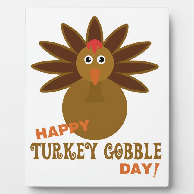 Plaque Photo Joyeux Jour de la grogne turque Thanksgiving (Devant)