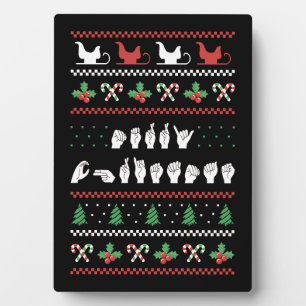 Plaque Photo Joyeux Noël - ASL American Sign Language I