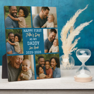 Plaque Photo Joyeux premier anniversaire de papa Photo Collage