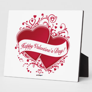 Plaque Photo Joyeux Valentine ! Red Hearts