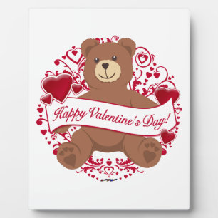 Plaque Photo Joyeux Valentine ! Teddy bear