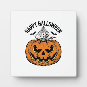 Plaque Photo Joyeux visage de citrouille d'Halloween Création d