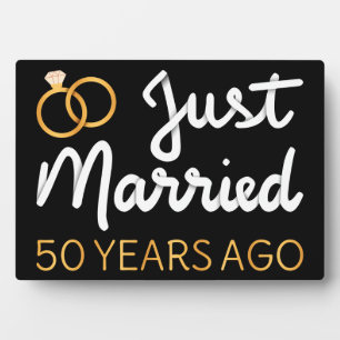 Plaque Photo Just Married 50 Years Ago IV