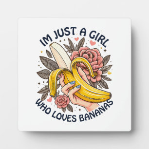 Plaque Photo Juste une fille qui aime les bananes