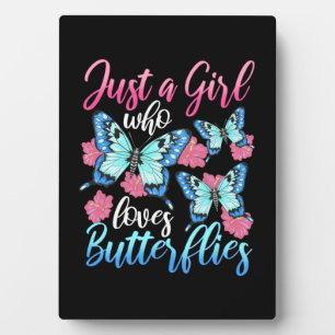 Plaque Photo Juste Une Fille Qui Aime Les Papillons