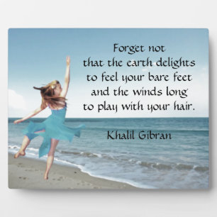 Plaque Photo Kahlil Gibran au vent