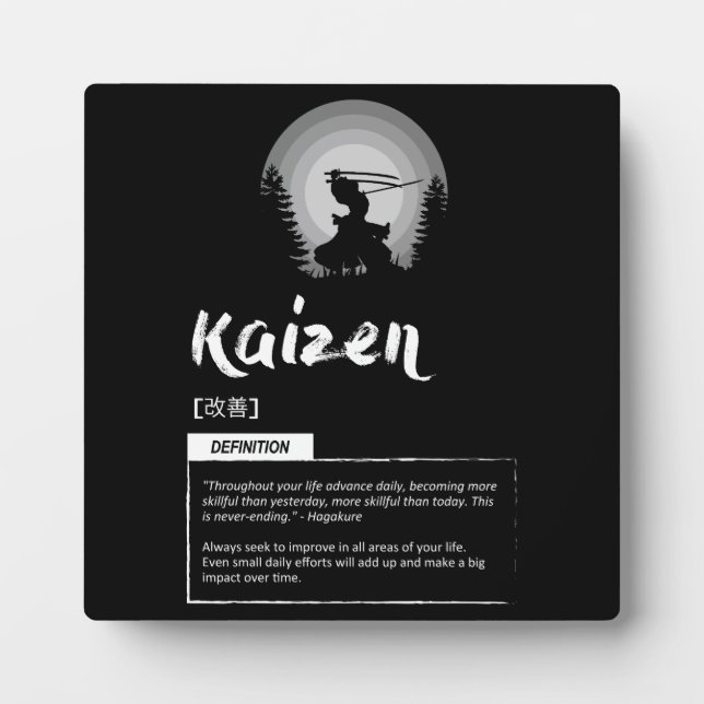 Plaque Photo Kaizen - Poster japonais Concept For Success (Devant)