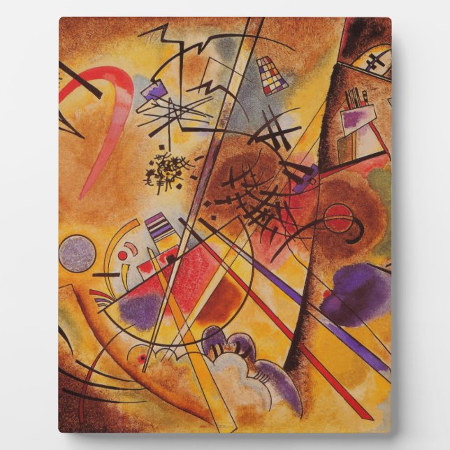 Plaque Photo Kandinsky Brown jaune bleu rouge (Devant)