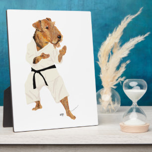 Plaque Photo Karate Terrier