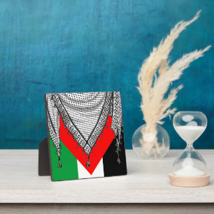 Plaque Photo Keffiyeh Écharpe palestinienne tissu traditionnel