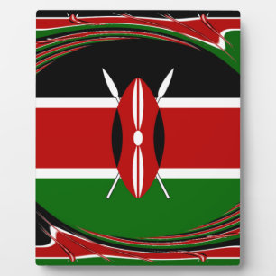 Plaque Photo Kenya Drapeau Art - Patriotique & Design Moderne