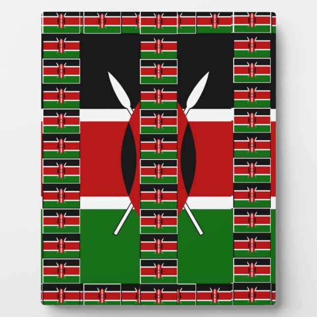 Plaque Photo Kenya noir vert (Devant)