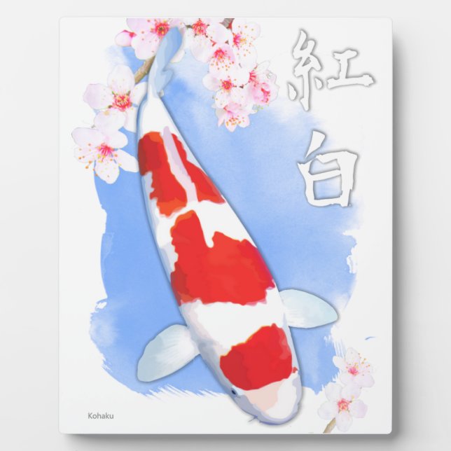 Plaque Photo Kohaku Koi (Devant)