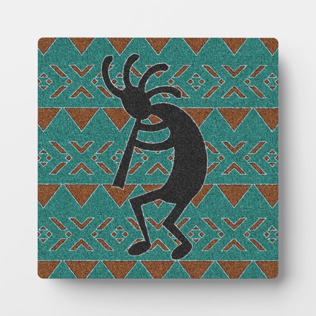 Plaque Photo Kokopelli Conception Turquoise Sud-Ouest (Devant)