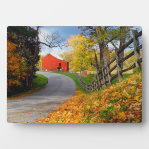 Plaque Photo La grange en automne