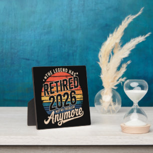 Plaque Photo La légende a pris sa retraite 2026 Ce n'est plus m