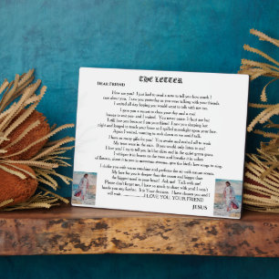 PLAQUE PHOTO LA LETTRE DE JÉSUS  
