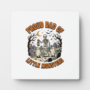 Plaque Photo La nuit des petits monstres d'Halloween Papa
