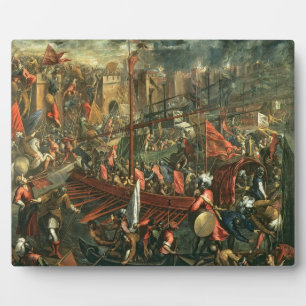 Plaque Photo La prise de Constantinople (huile sur toile)