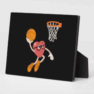 Plaque Photo La Saint-Valentin Cœur Plongeant Basketball Mignon