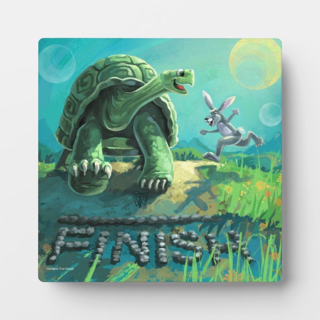 Plaque Photo La tortue et l'art du lièvre (Devant)