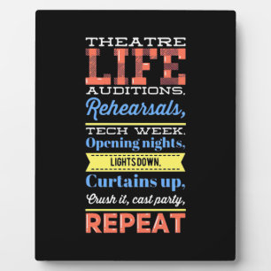 Plaque Photo La vie du théâtre se répète