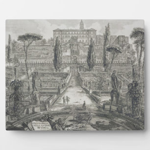 Plaque Photo La Villa d'Este à Tivoli (gravure)