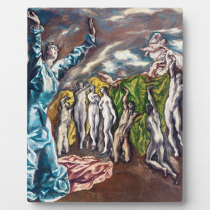 Plaque Photo La vision de Saint John El Greco
