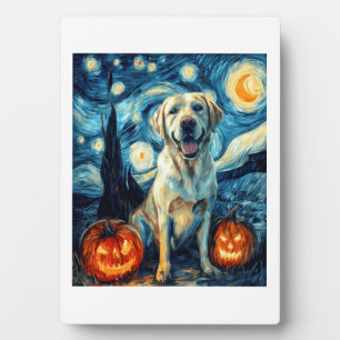 Plaque Photo Labrador jaune (1)