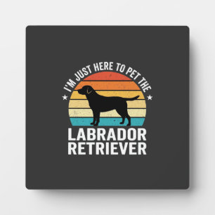 Plaque Photo Labrador Retriever Rétro Caresse de Chien