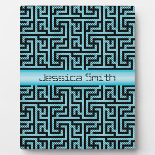 Plaque Photo Labyrinthe bleu et noir