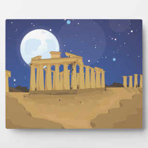 Plaque Photo L'Acropole d'Athènes en bande dessinée